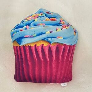 Colorful Squishy Cupcake Pillow. 17” x 15”